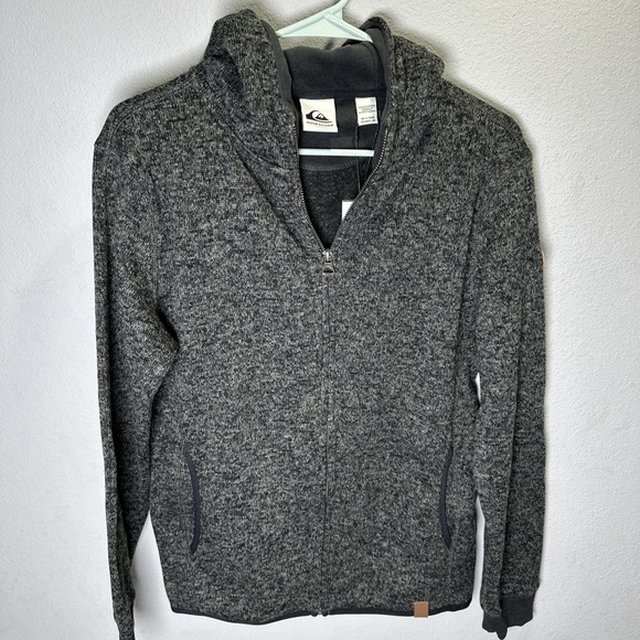 Quiksilver Sweater Large Youth Full Zip Hoodie Fleece Pocket Surfwear Boy Large - Picture 1 of 8
